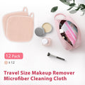 Reusable Makeup Remover Cloths – 12 Pack Microfiber Face Towels