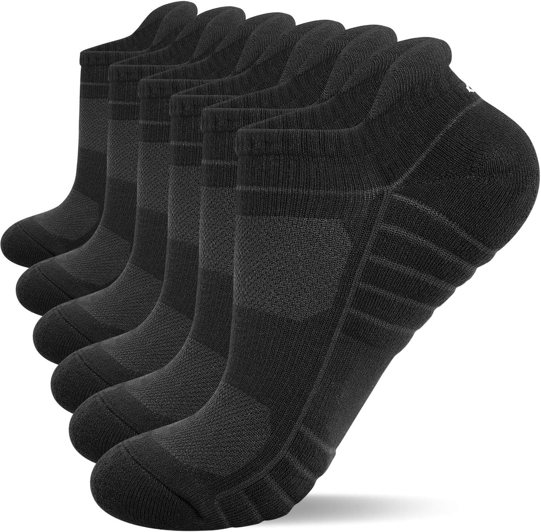 Athletic Ankle Running Socks – Cushioned Low Cut Sports Socks 6 Pairs