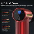 Portable Fascia Massage Gun – LED Touch, 4 Heads, USB Rechargeable