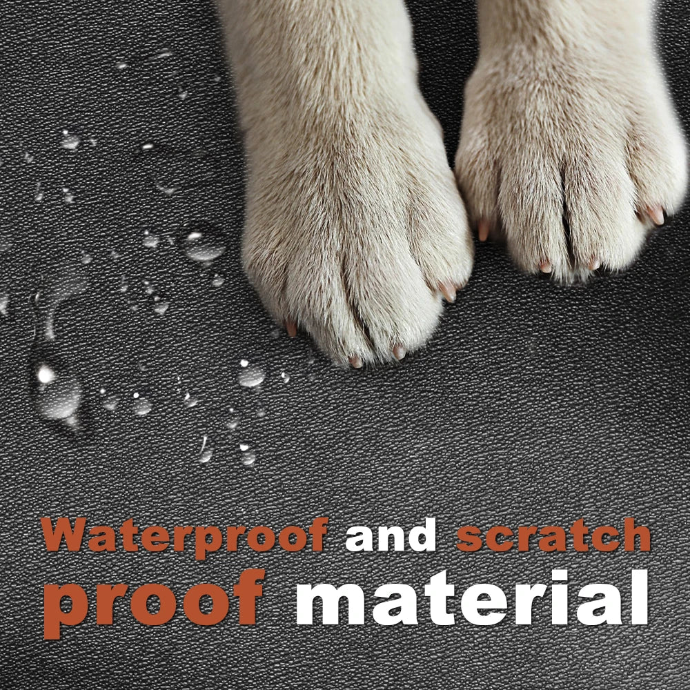 Back Seat Extender for Dogs – Waterproof PU Dog Car Seat Cover with Hard Bottom