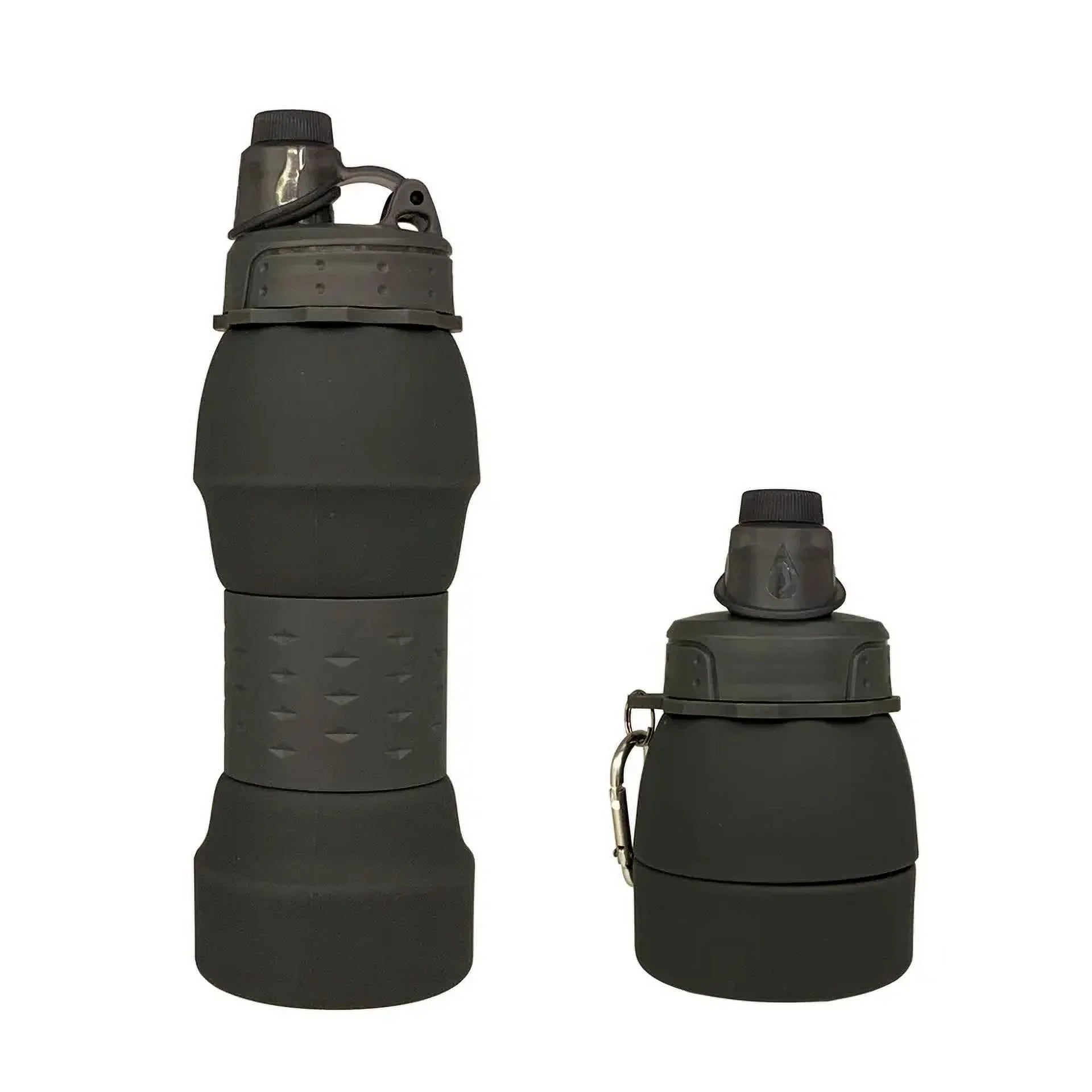 Leak Proof Collapsible Water Bottle BPA Free, Black, Twist Cap