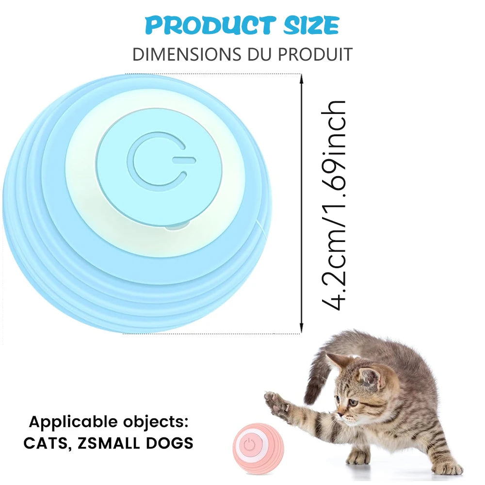 Smart Cat Toy Ball – Automatic Rolling & Rechargeable