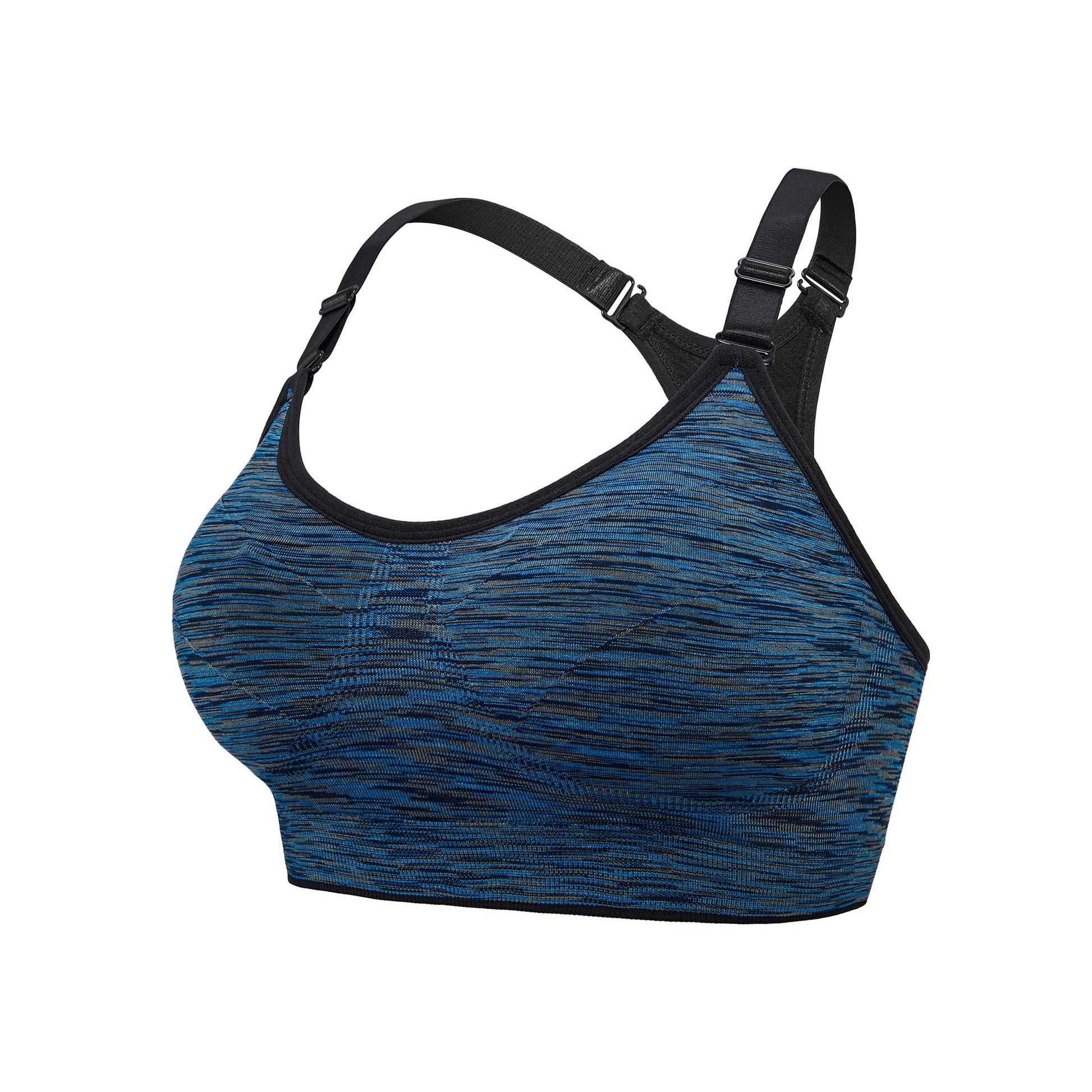 Seamless Racerback Sports Bra 2-Pack – Keyhole Mesh, Medium Impact
