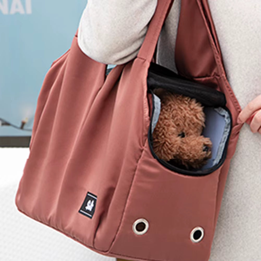 Breathable Cat Carrier Bag – Foldable Travel Pet Shoulder Bag for Cats & Small Dogs