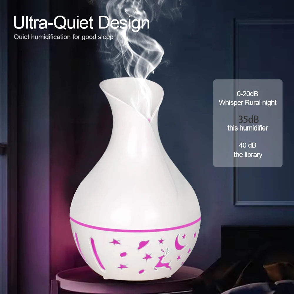 Mini USB Aroma Diffuser – 200ml Ultrasonic Cool Mist Humidifier