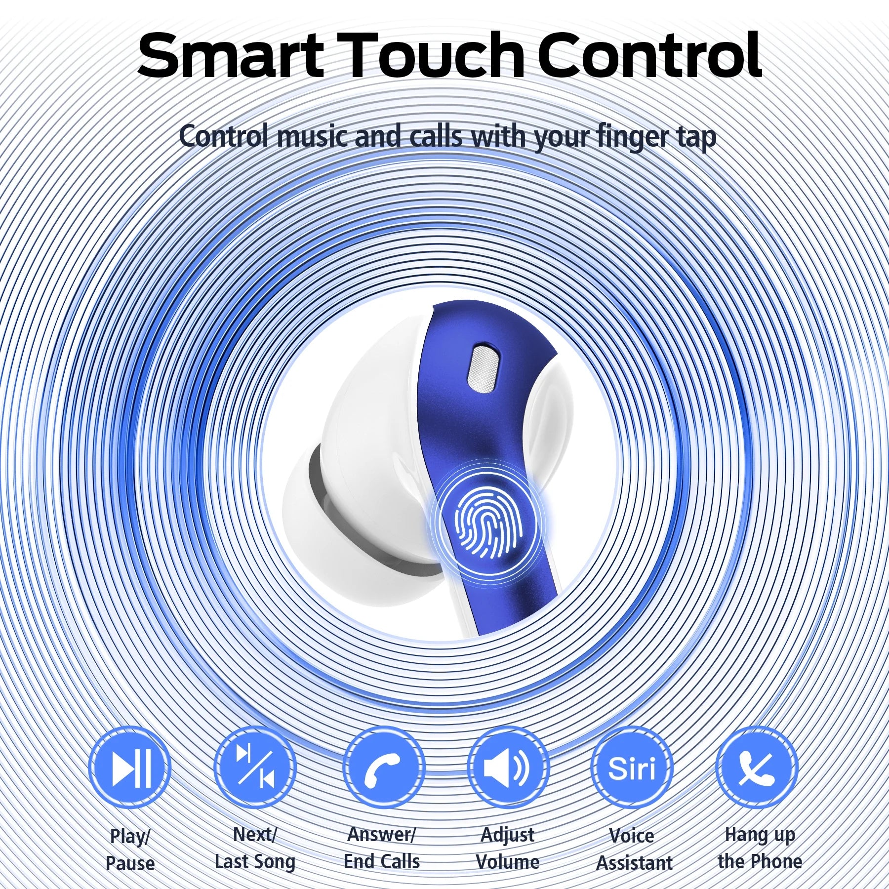 VEATOOL True Wireless Bluetooth Earbuds with Mic, 65H Playtime