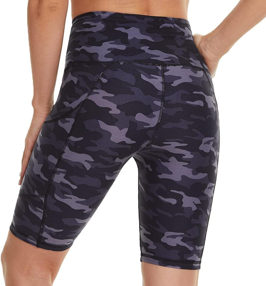 5" High Waisted Yoga Biker Shorts with Pockets for Women