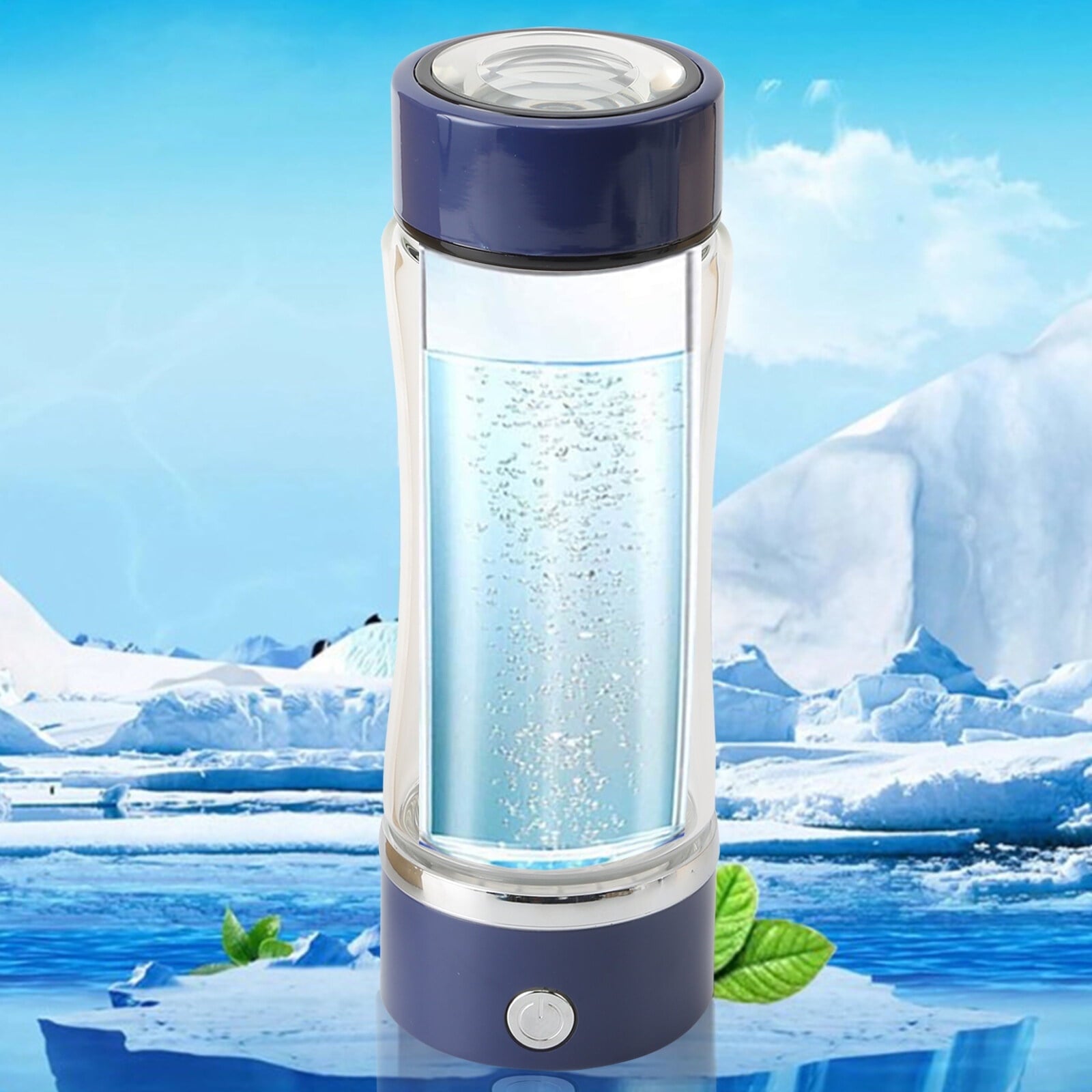 Portable Hydrogen Water Generator Bottle – 420ml Silver