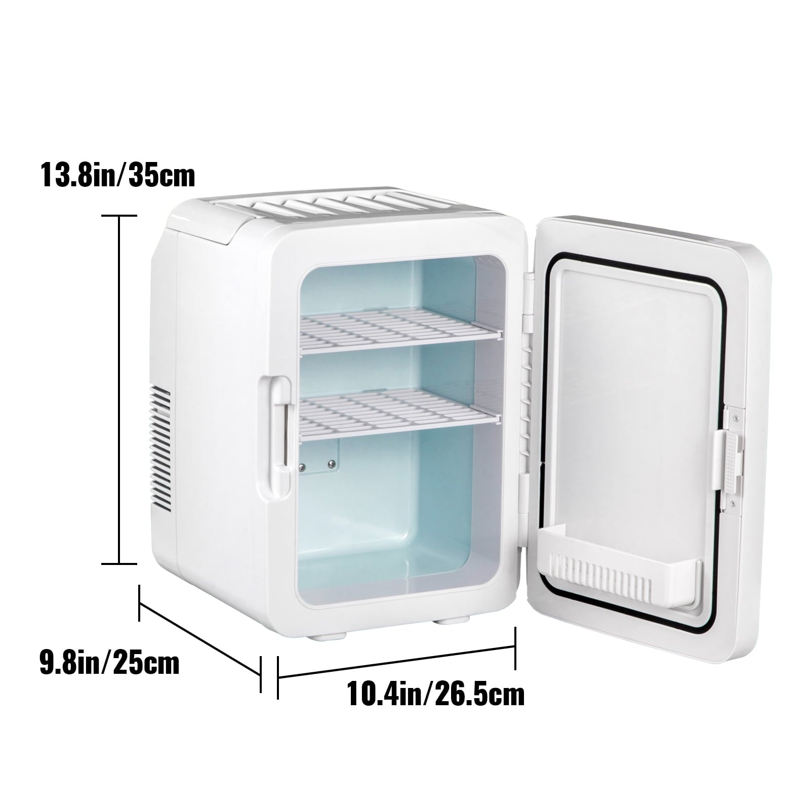10L Mini Fridge for Skincare, Portable Cooler & Warmer with Handle