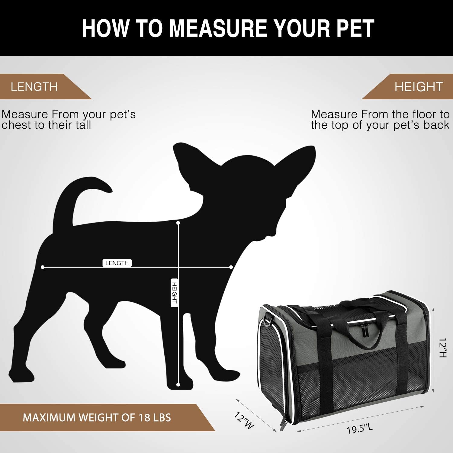 Cat & Dog Carrier – Airline Approved Soft-Sided Travel Bag