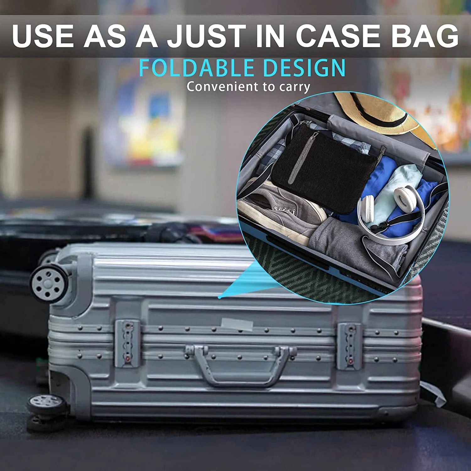 Foldable Travel Duffel Bag – Waterproof, Lightweight Gym & Weekender