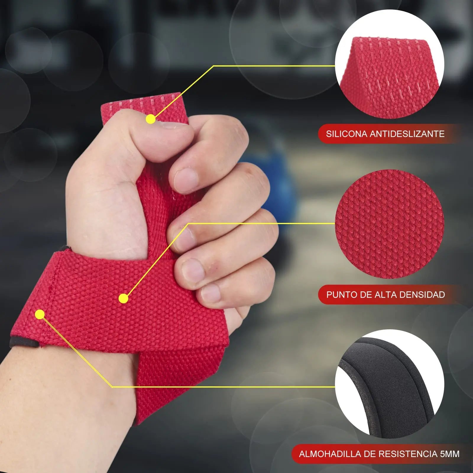 Weightlifting Wrist Straps – Adjustable Non-Slip Lifting Support