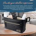 Adjustable Stroller Organizer with Pockets & Zippered Compartment