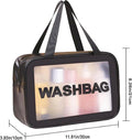 Translucent Waterproof Makeup Bag – Large Travel Toiletry Organizer (Black)