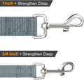Reflective Dog Leash – 5FT Heavy-Duty Nylon with Padded Handle, Gray