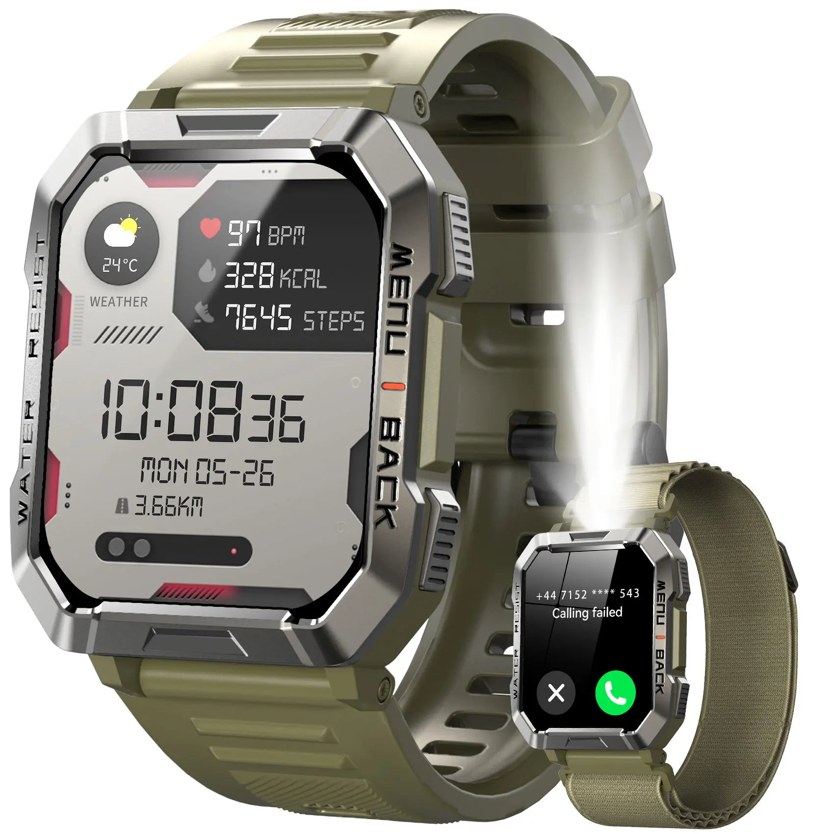 2.01'' HD Smartwatch with Bluetooth Call & 100+ Sports Modes