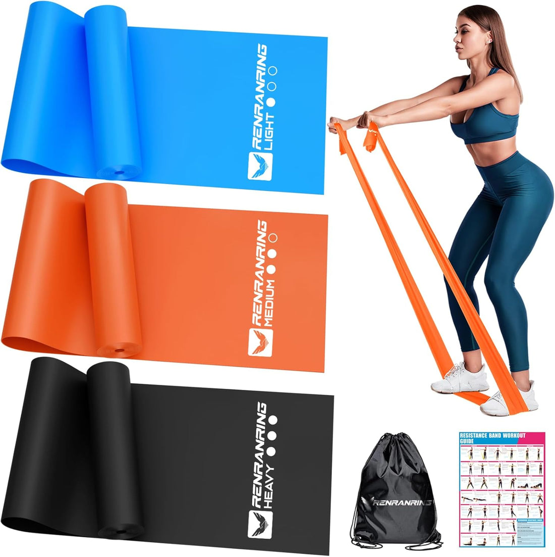 Resistance Bands Set for Physical Therapy & Stretching