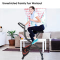 Folding Recumbent Exercise Bike – Stationary Bike with LCD & Phone Holder