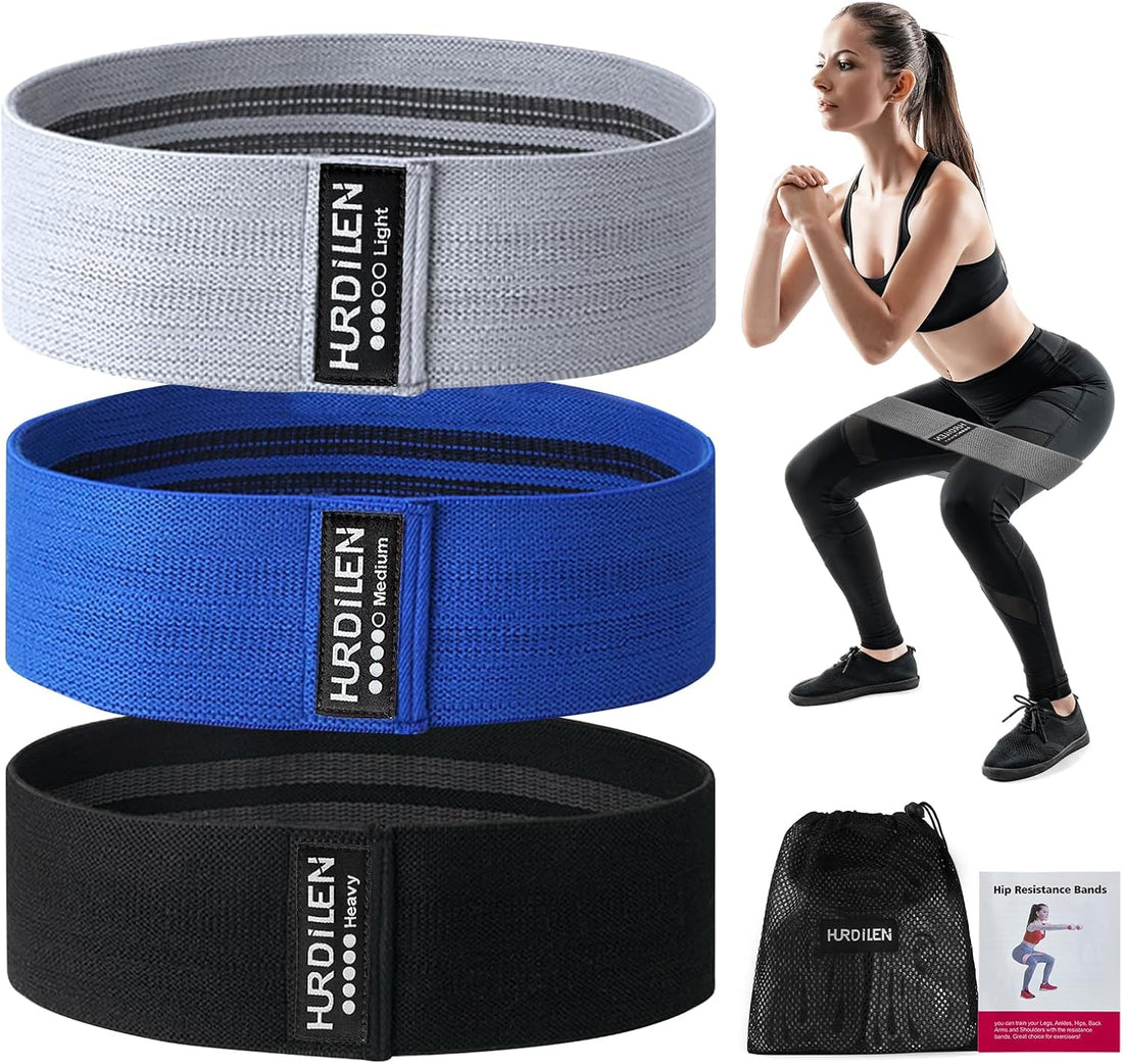 Fabric Resistance Bands Set – 3 Levels for Home & Gym Workouts