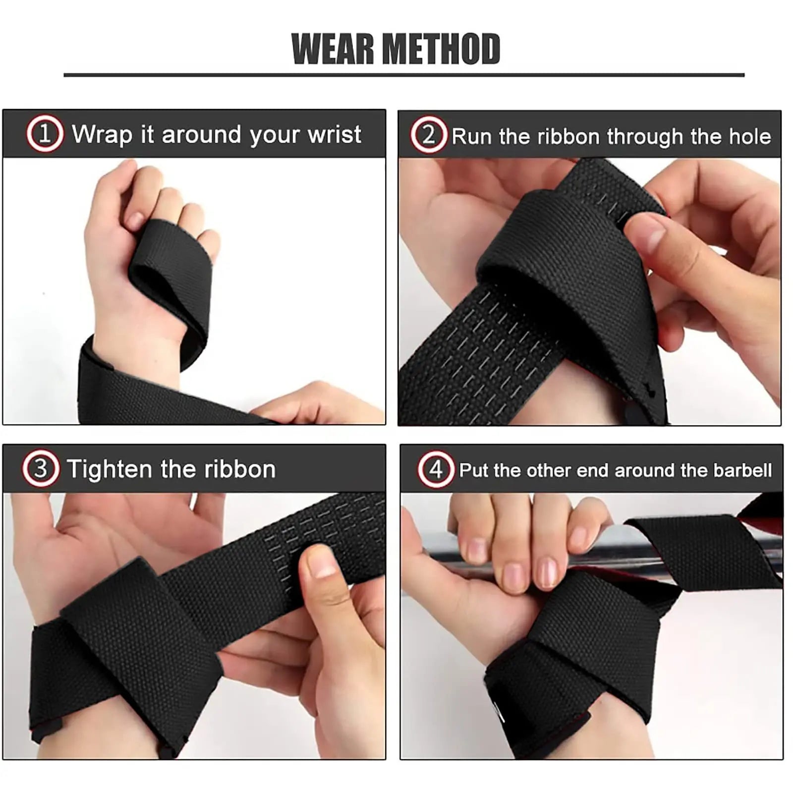Weightlifting Wrist Straps – Adjustable Non-Slip Lifting Support