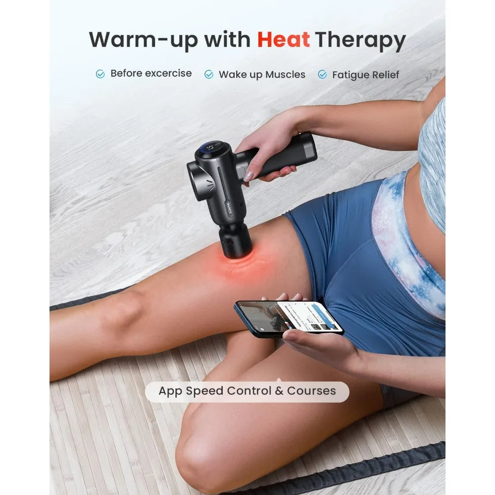 Hot & Cold Massage Gun – Bluetooth, Deep Tissue, Charging Stand