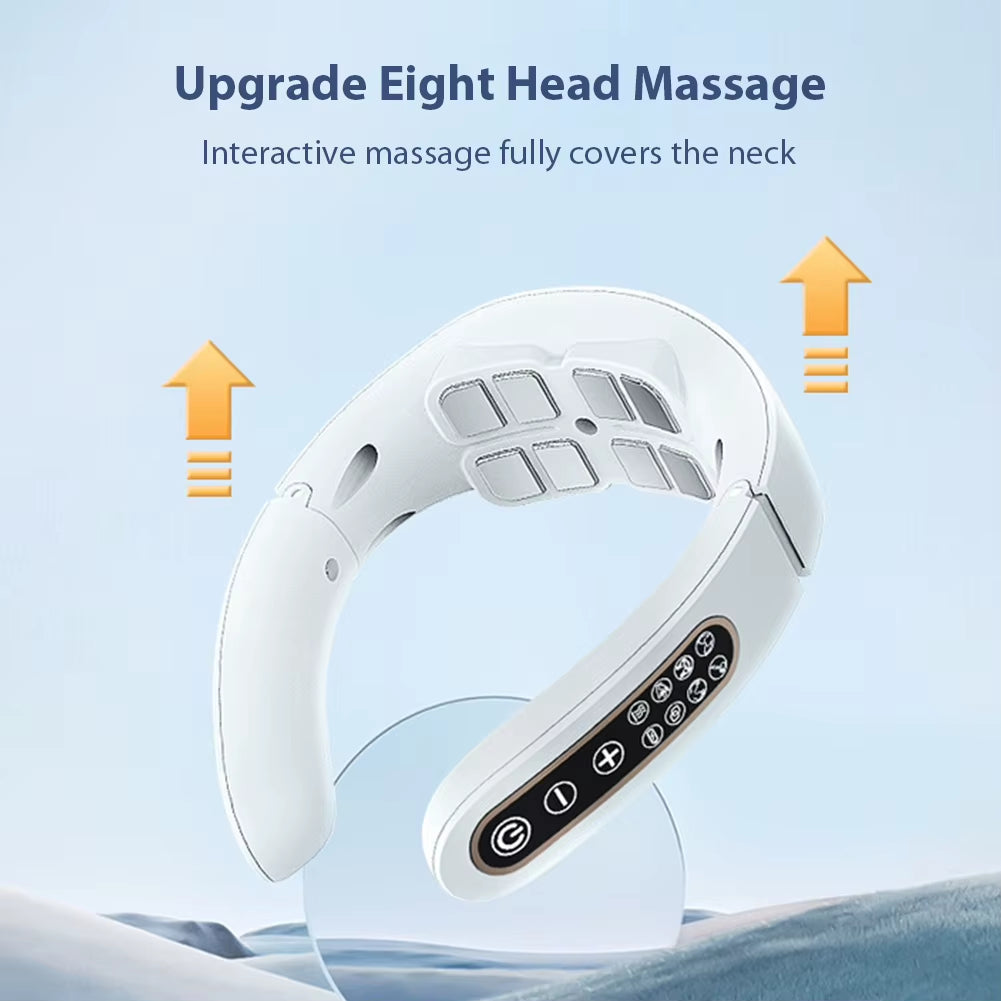 Smart Neck Massager – 15 Gears, 6 Modes, USB Rechargeable