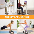Wooden Standing Desk Balance Board with Rollerball – Anti-Fatigue Mat