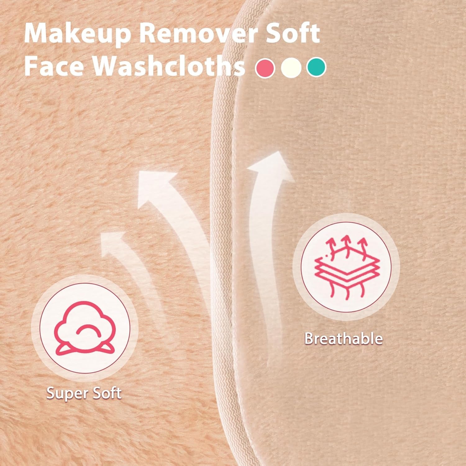 Reusable Makeup Remover Cloths – 12 Pack Microfiber Face Towels