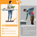 Wooden Standing Desk Balance Board with Rollerball – Anti-Fatigue Mat