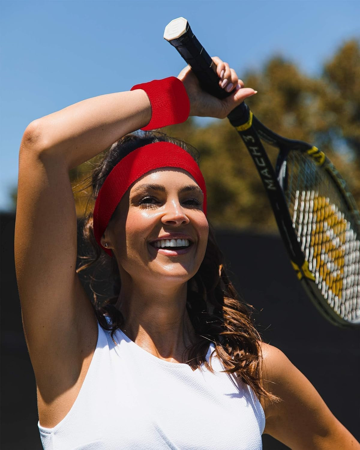 Sweatbands Set – Headband & 2 Wristbands for Sports & Gym