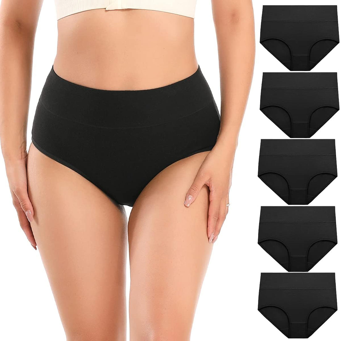 High Waist Cotton Briefs – Soft Breathable Full Coverage Underwear