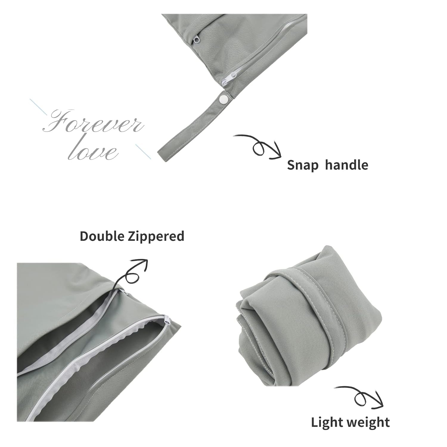 Reusable Wet Dry Bags – 2-Pack Waterproof with Dual Zippers
