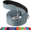 Reflective Dog Leash – 5FT Heavy-Duty Nylon with Padded Handle, Gray