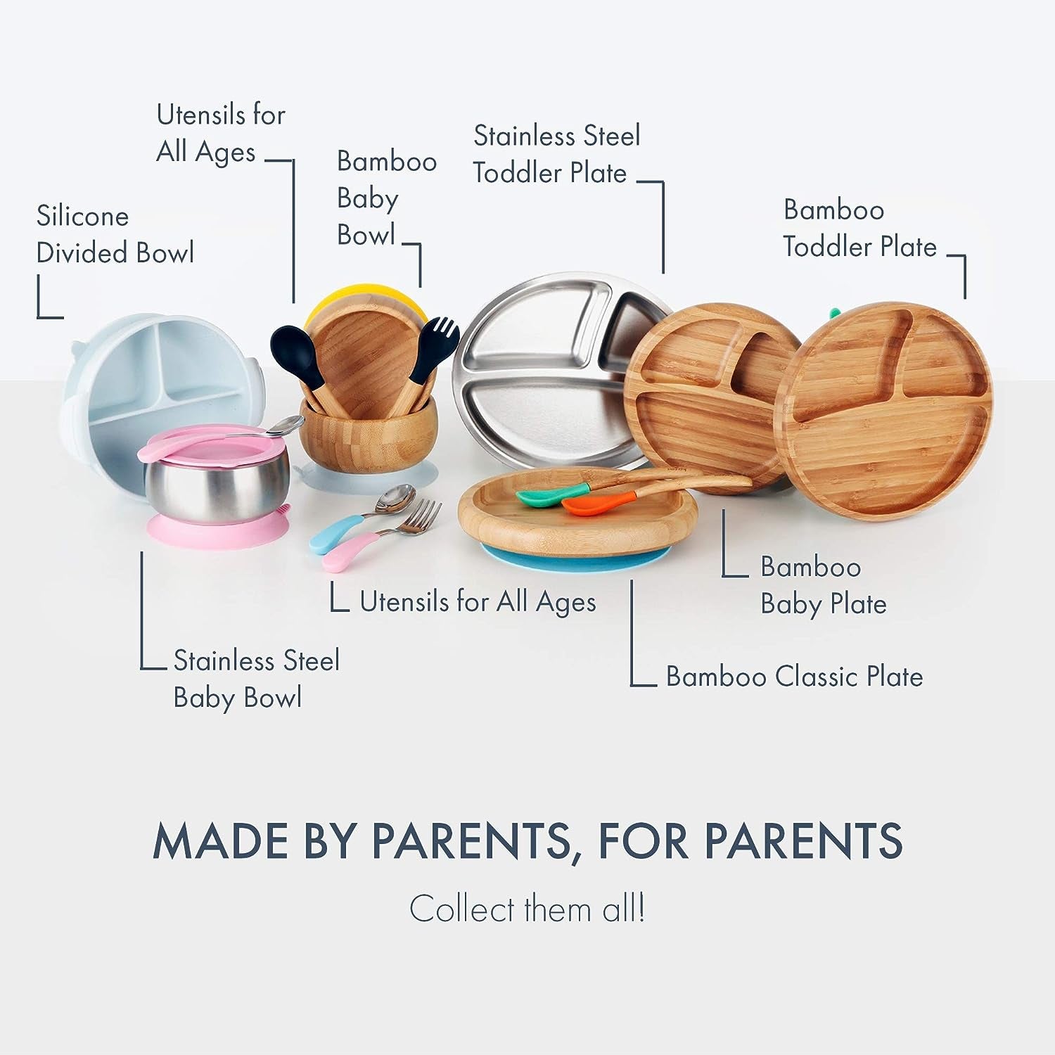 Bamboo Baby Bowl with Spoon & Suction Base – Non-Toxic Feeding Set