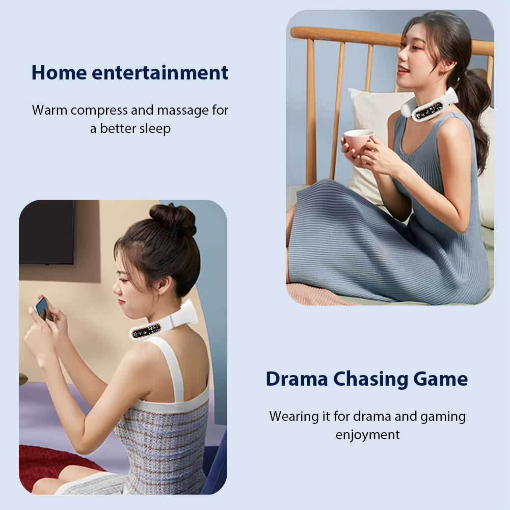 Smart Neck Massager – 15 Gears, 6 Modes, USB Rechargeable