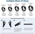 Smart Fitness Ring Health & Sleep Tracker with Air Gestures – Black