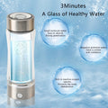 Portable Hydrogen Water Generator Bottle – 420ml Silver