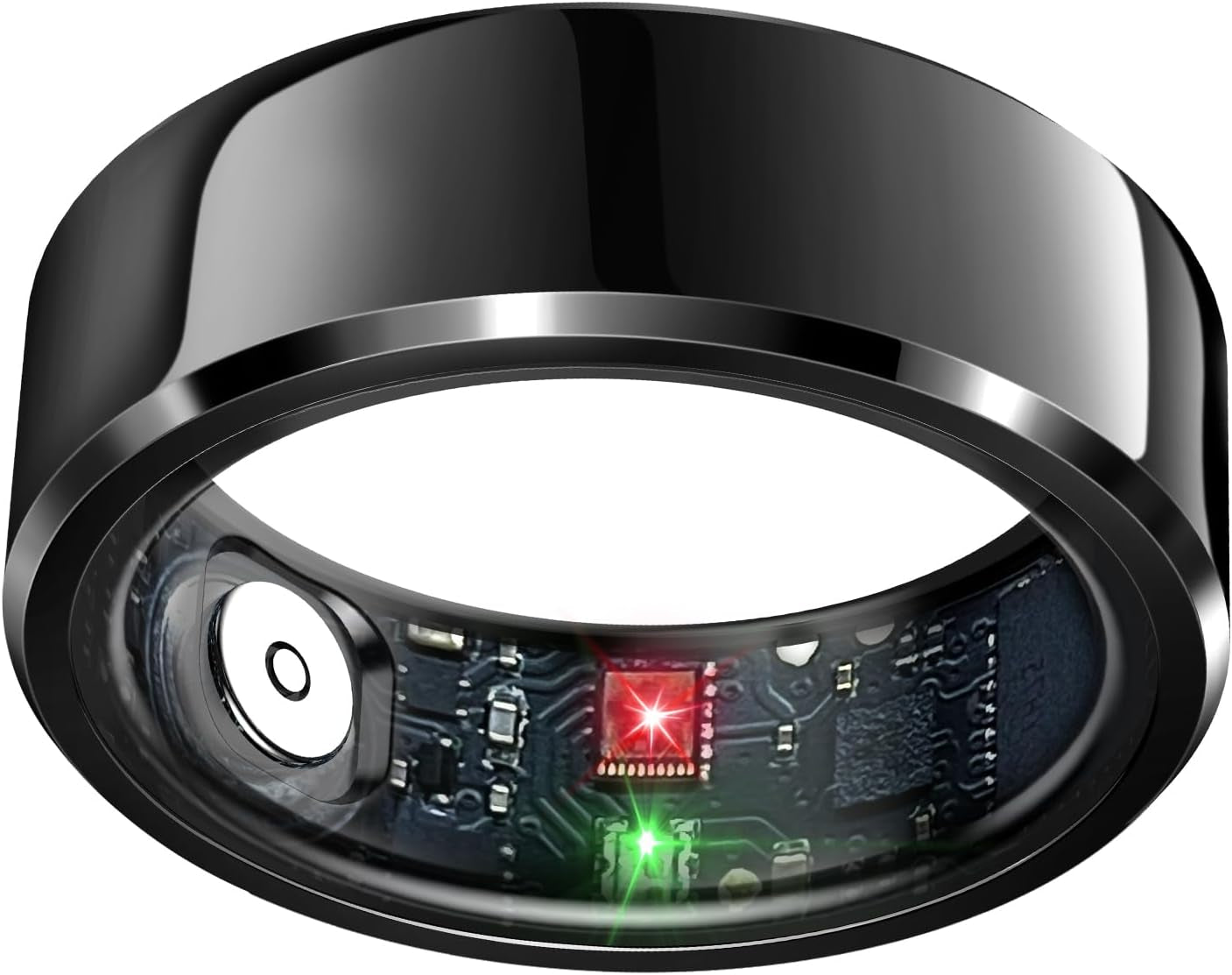 Smart Fitness Ring Health & Sleep Tracker with Air Gestures – Black