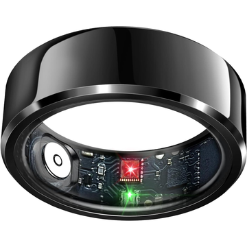 Smart Fitness Ring Health & Sleep Tracker with Air Gestures – Black