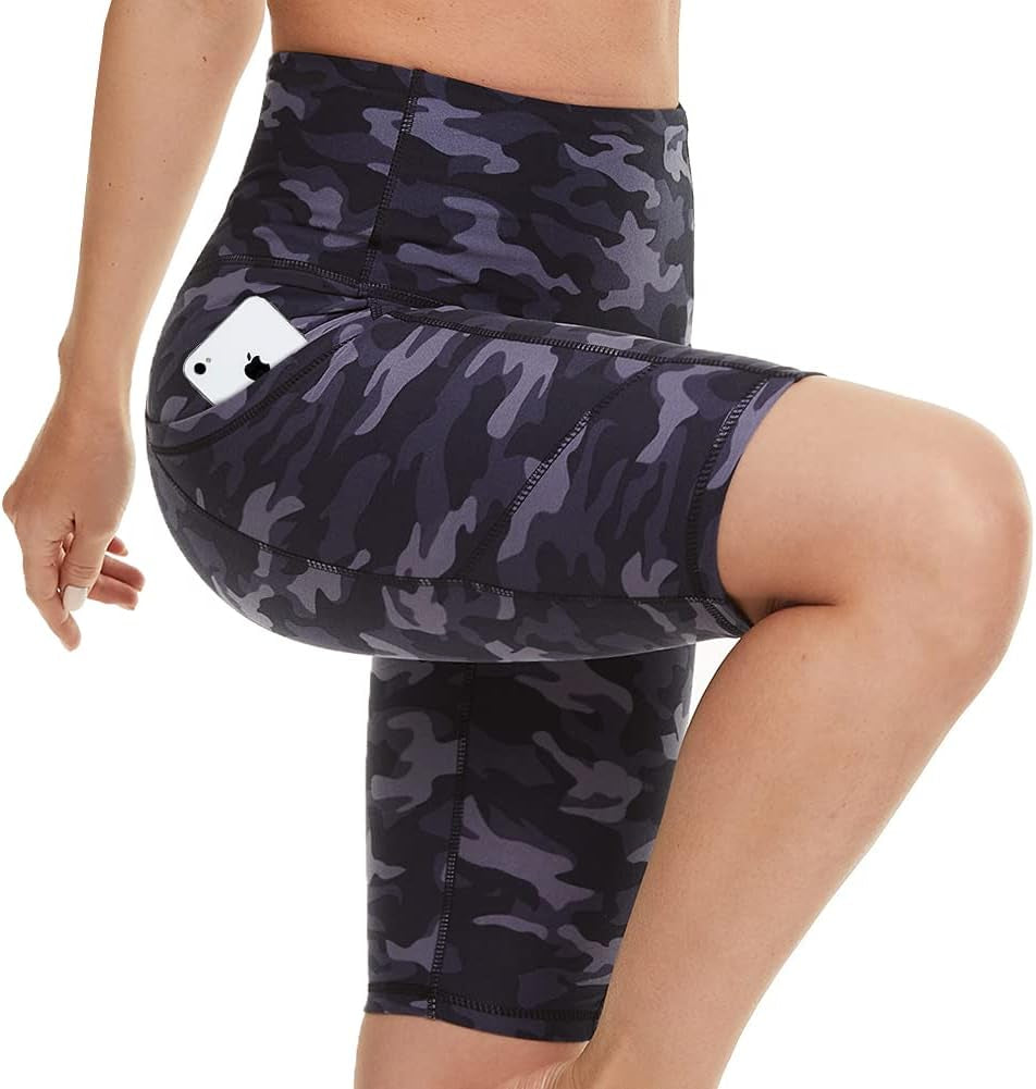 5" High Waisted Yoga Biker Shorts with Pockets for Women
