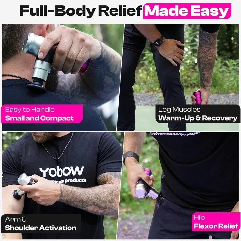 Therapeutic Mini Massage Gun – 4 Speeds, USB-C, Portable Case