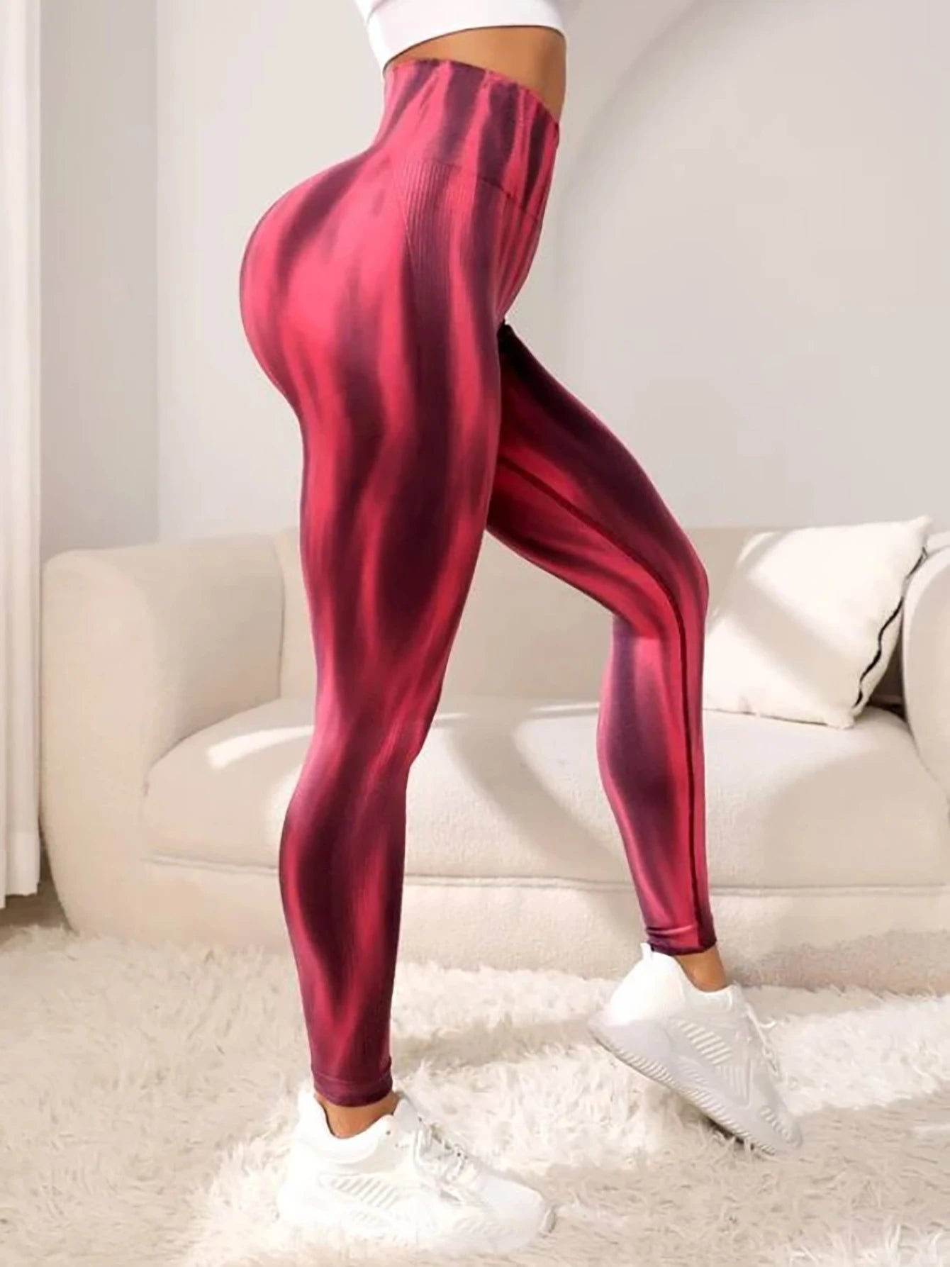 High Waist Tie Dye Butt Lifting Yoga Pants – Tummy Control Leggings