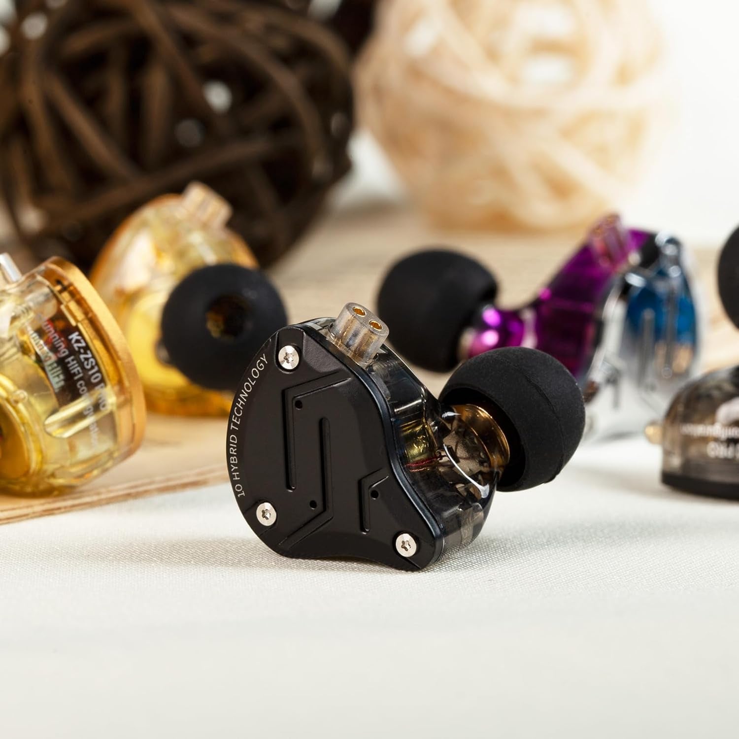 ZS10 Pro In-Ear Monitor Earbuds – 5 Driver HiFi IEM (No Mic)