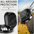 TPU Metal Case for Galaxy Buds FE/2 Pro/Live – Black with Keychain Clip