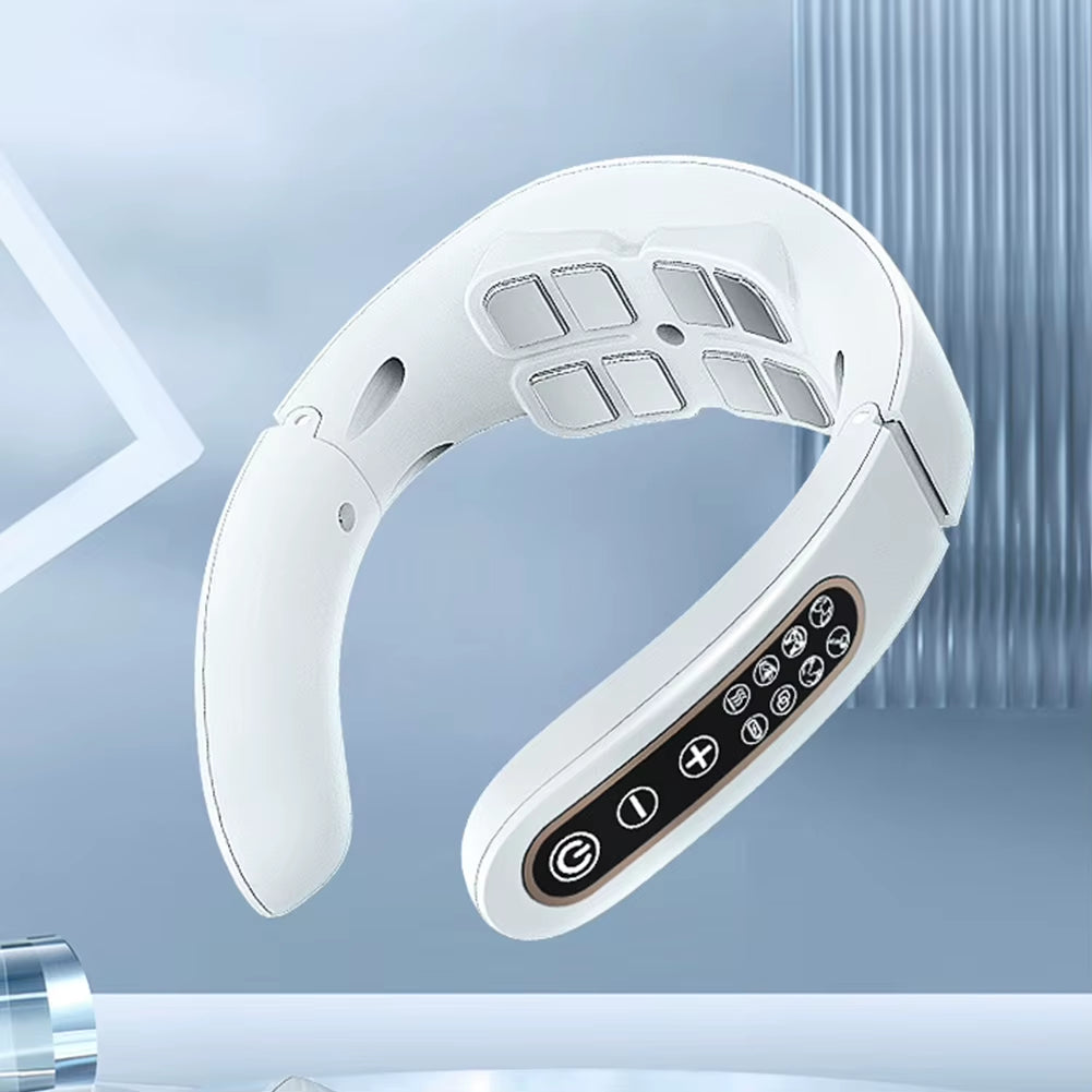 Smart Neck Massager – 15 Gears, 6 Modes, USB Rechargeable