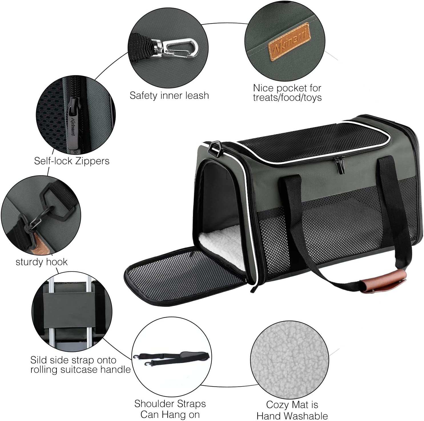 Cat & Dog Carrier – Airline Approved Soft-Sided Travel Bag