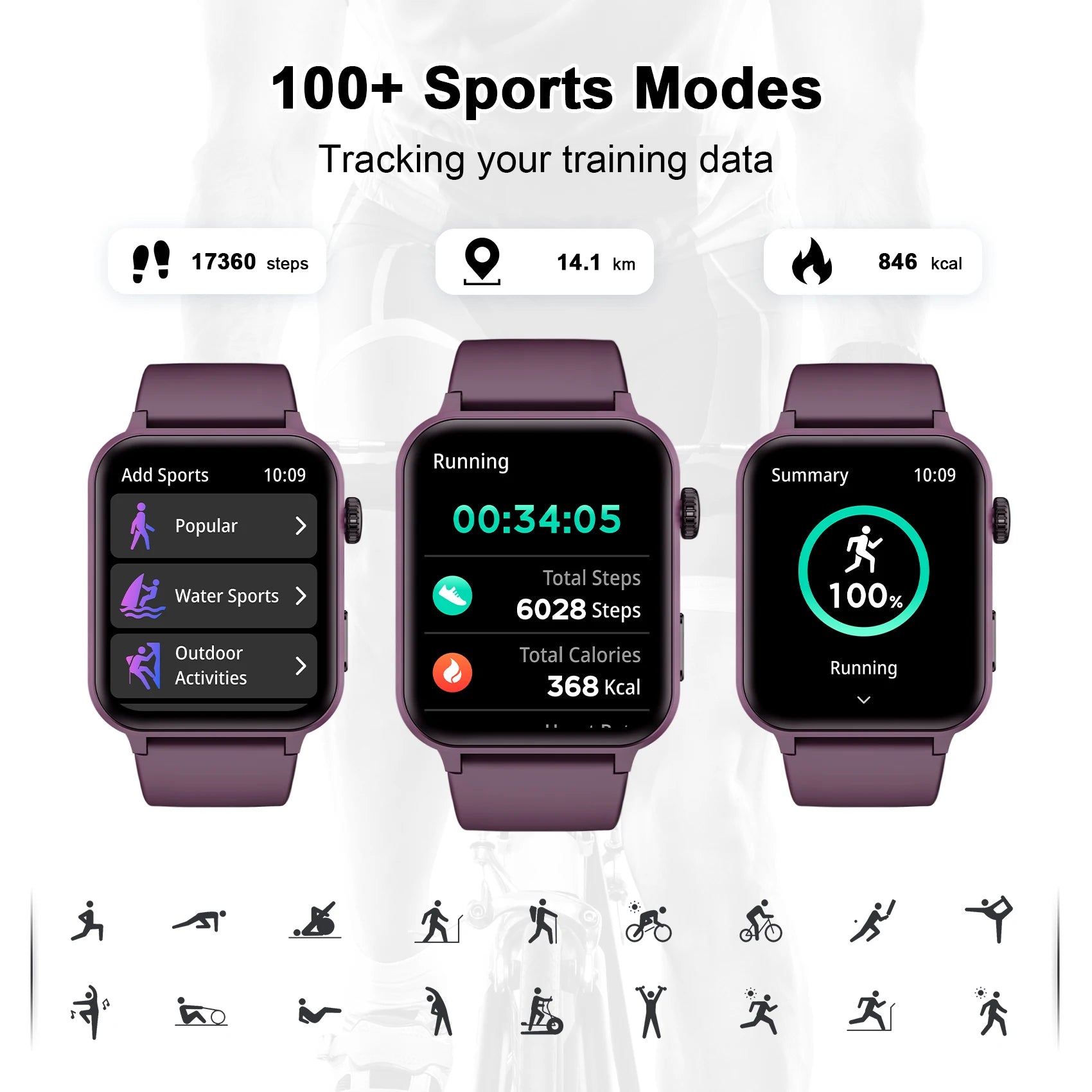 Smartwatch 1.83'' HD Screen with Bluetooth Calling & Fitness Tracker