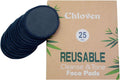 25-Pack Charcoal Bamboo Reusable Makeup Remover Pads with Laundry Bag