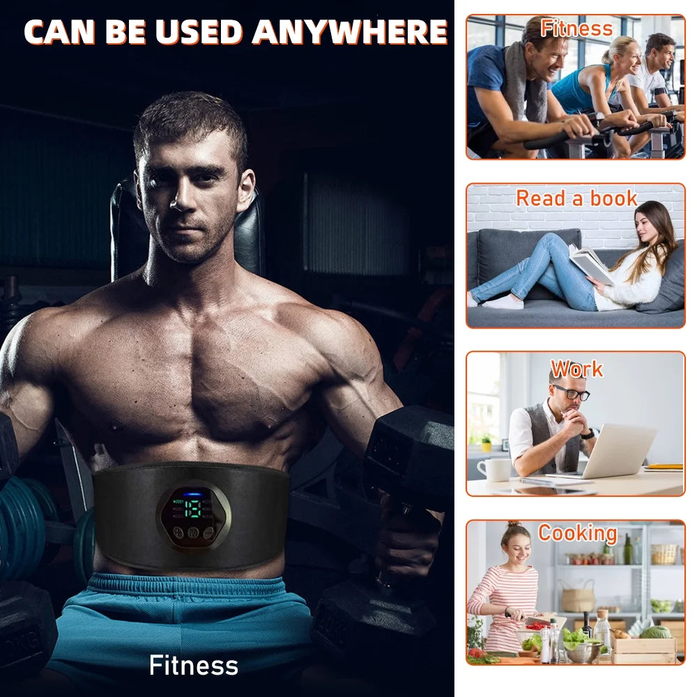 EMS Abs Stimulator Belt – Ultimate Muscle Toner for Core, Arms, Legs